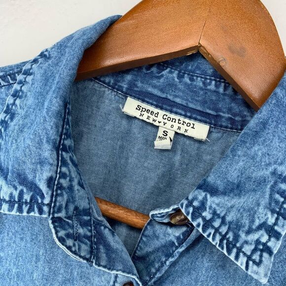 Speed Control Blue Denim Dress - Picture 3 of 5